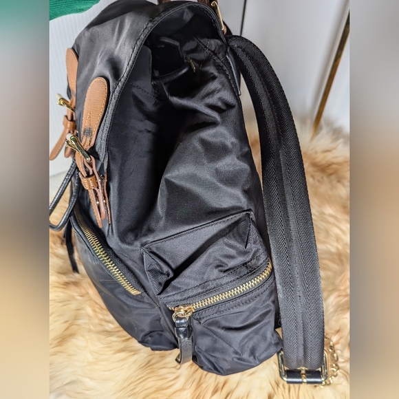 Burberry Nylon Rucksack Backpack Black Drawstring Bag - Picture 2 of 10